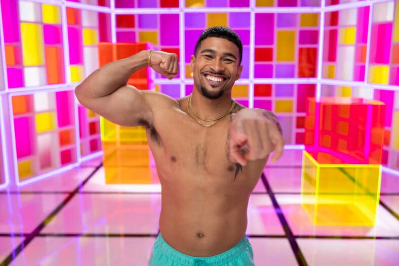 Sean Reifel posing for Love Island. 