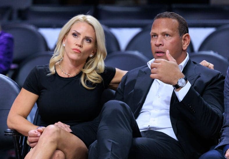 Jaclyn Cordeiro and Alex Rodriguez - Celebrities At Lakers Vs. Timberlakes Game