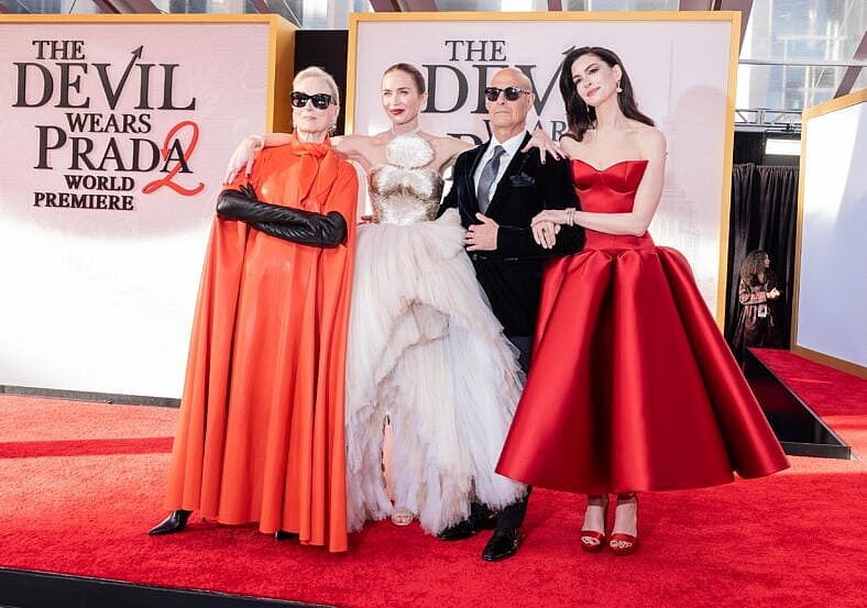 Meryl Streep, Emily Blunt, Stanley Tucci and Anne Hathaway at World Premiere Of 'The Devil Wears Prada'