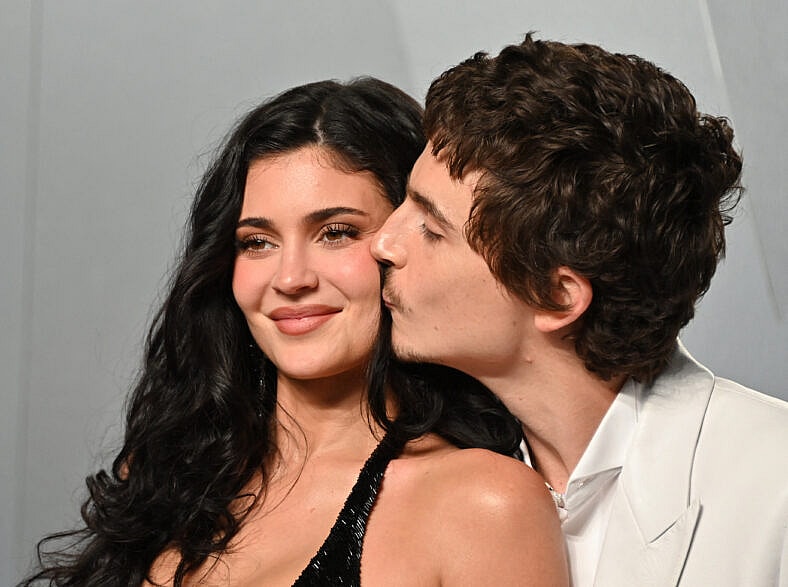 Timothee Chalamet and Kylie Jenner on the red carpet 
