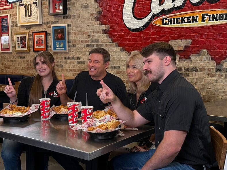 The Norris Family and Todd Graves at Raising Cane's