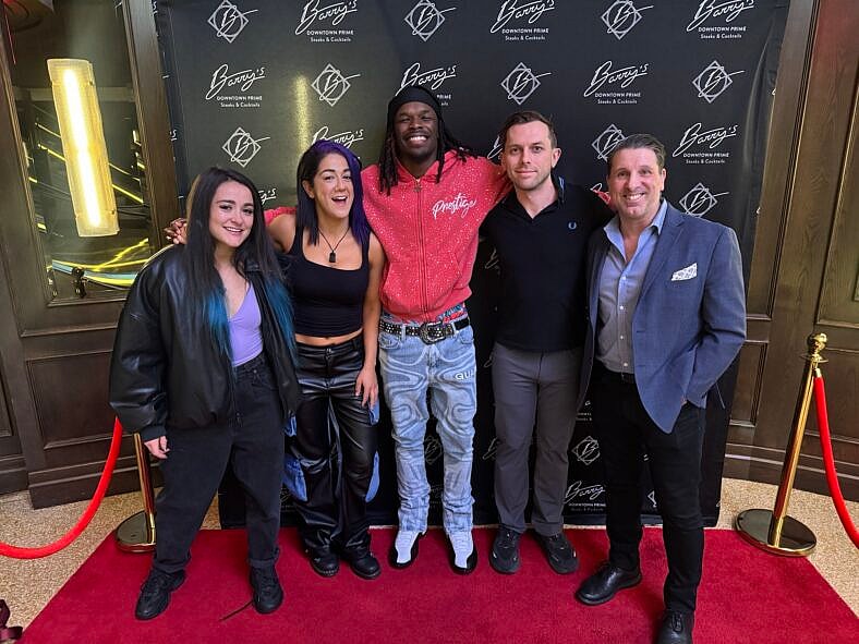 WWE wrestlers at Barry’s Downtown Prime