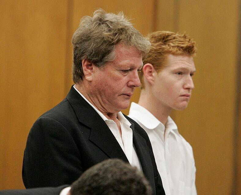 Ryan O'Neal and Son Redmond O'Neal in court