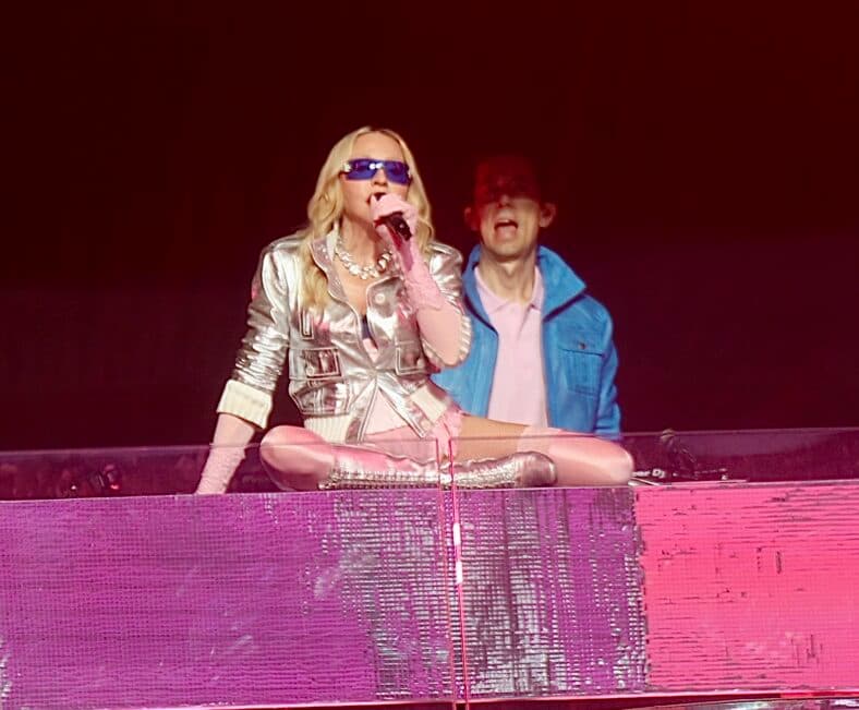 Madonna Surprise Pop Up Concert In Time Square