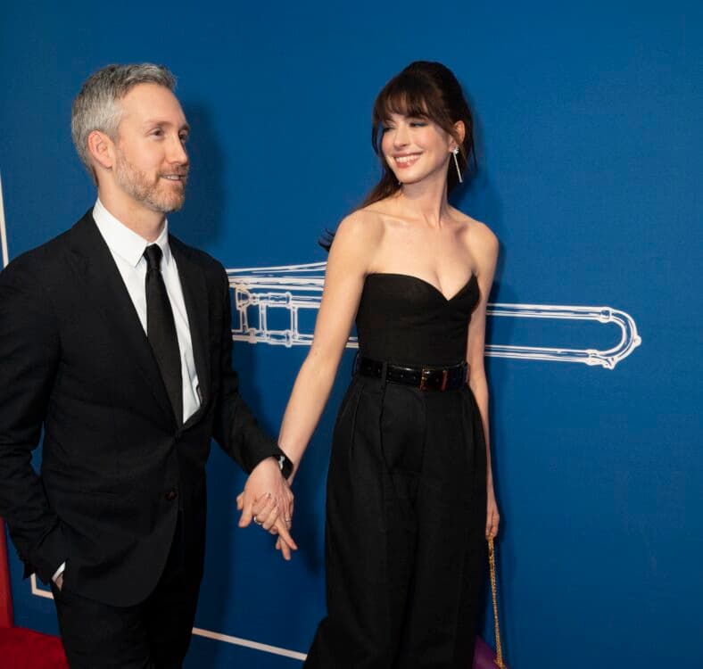 Anne Hathaway and Adam Shulman attend Opening night for musical The Music Man