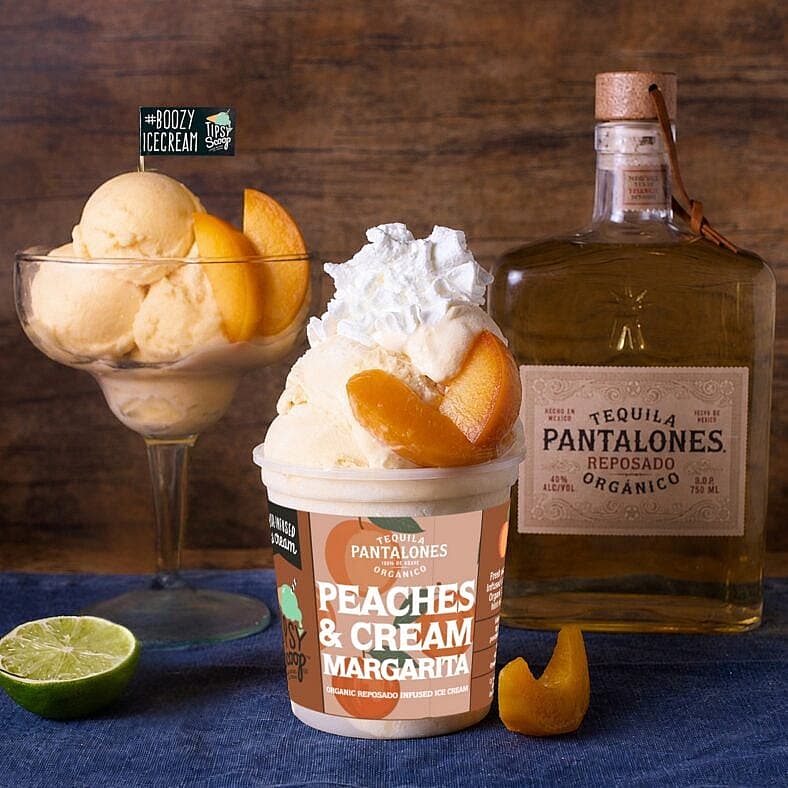 Peaches & Cream Margarita ice cream