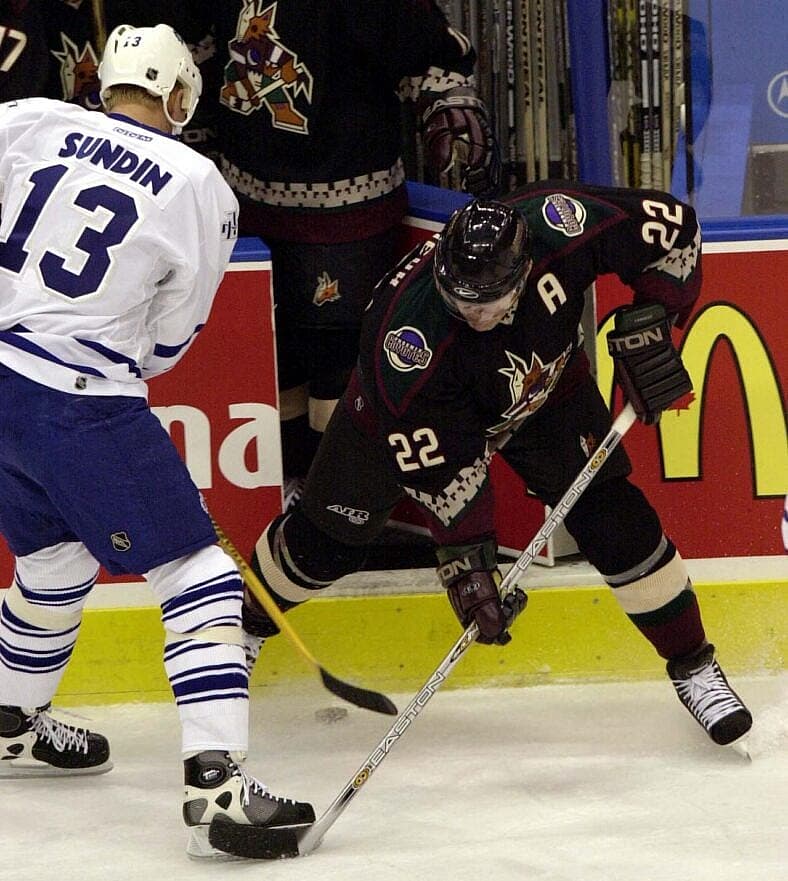 Claude Lemieux in his number 22 jersey during his time with the Phoenix Coyotes