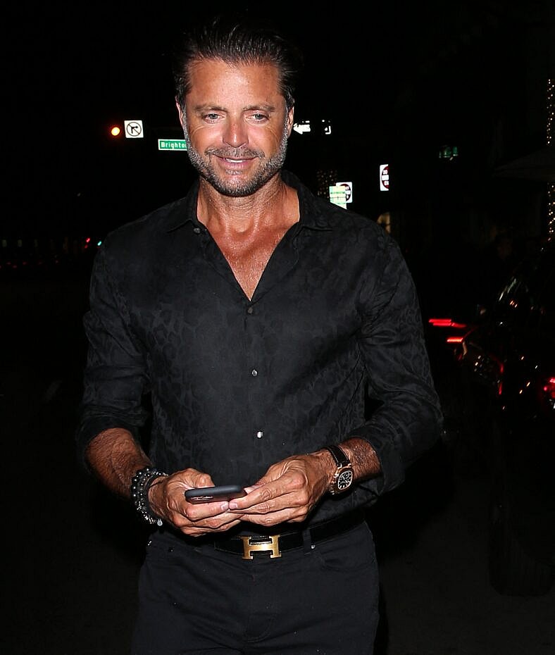 David Charvet and his model girlfriend Oksana Rykova were seen leaving dinner at 'Madeo' Italian Restaurant in Beverly Hills, CA