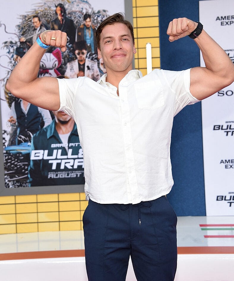 Joseph Baena on the red carpet