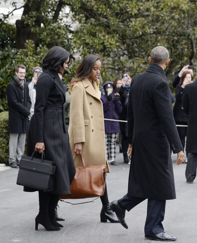 Michelle, Malia e Barack Obama na Casa Branca