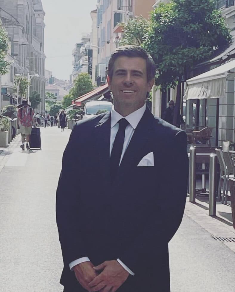 Garrett Patten in a suit