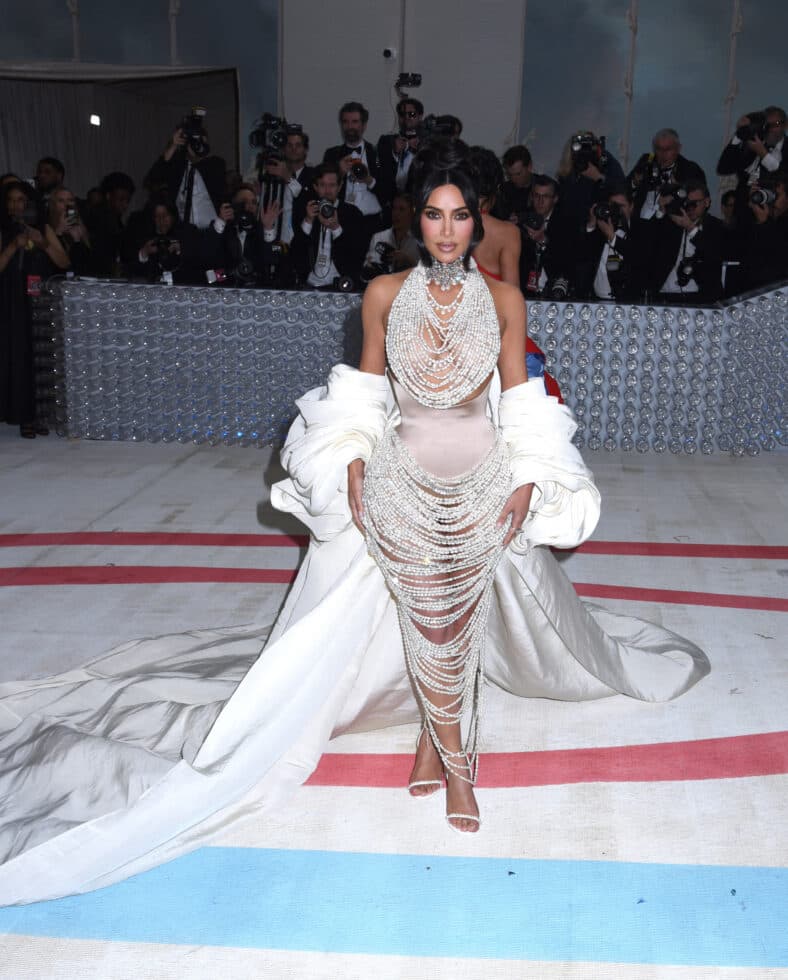 Kim Kardashian at 2023 Met Gala Celebrating Karl Lagerfeld: A Line of Beauty