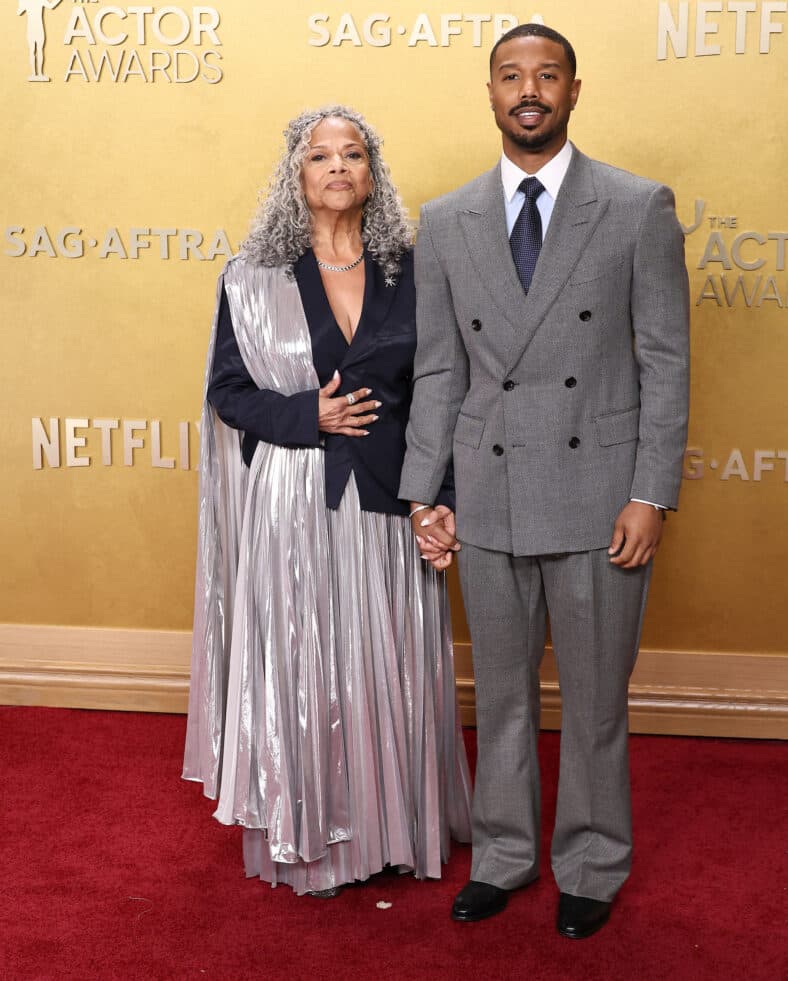 Donna and Michael B. Jordan on the red carpet