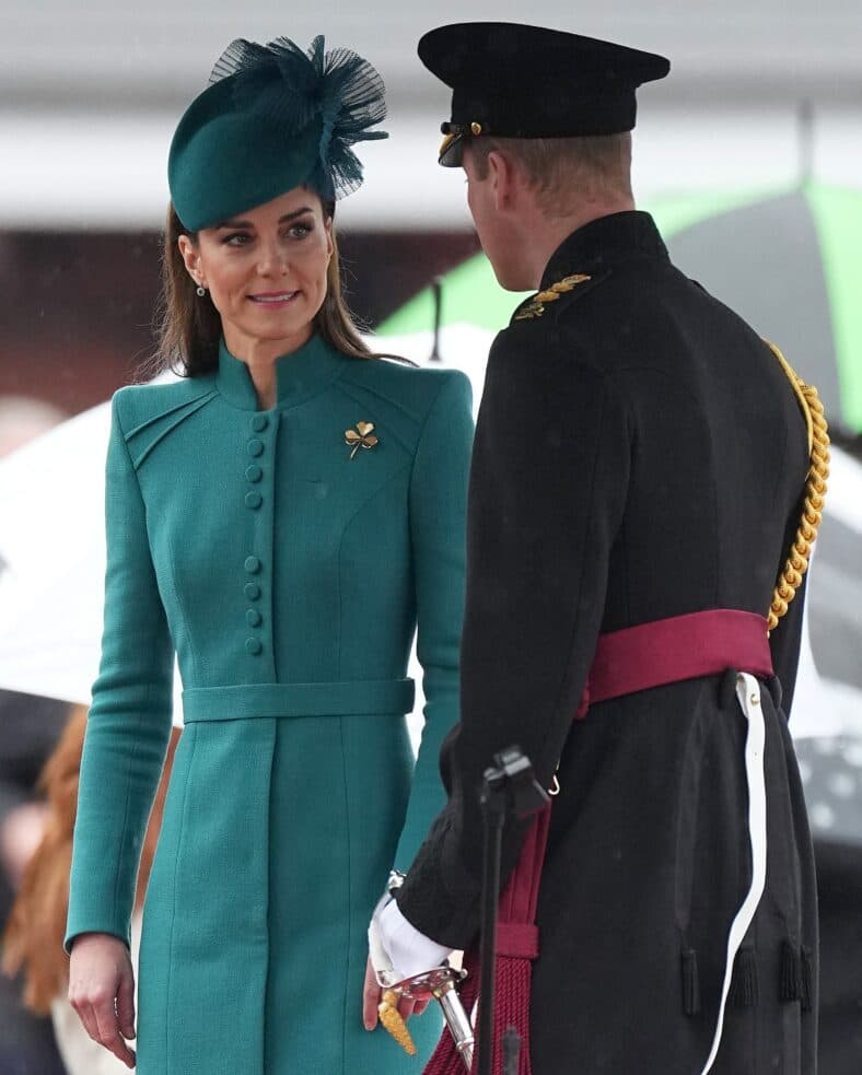 The Prince and Princess of Wales attend the St Patrick's Day Parade