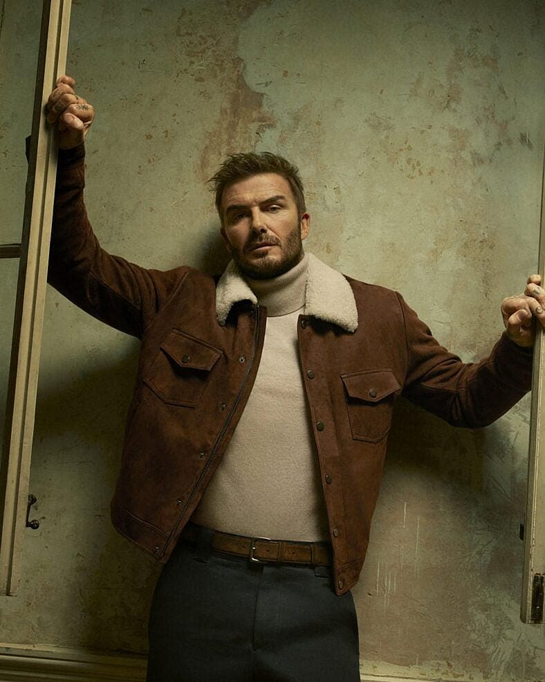 David Beckham in a modeling shoot