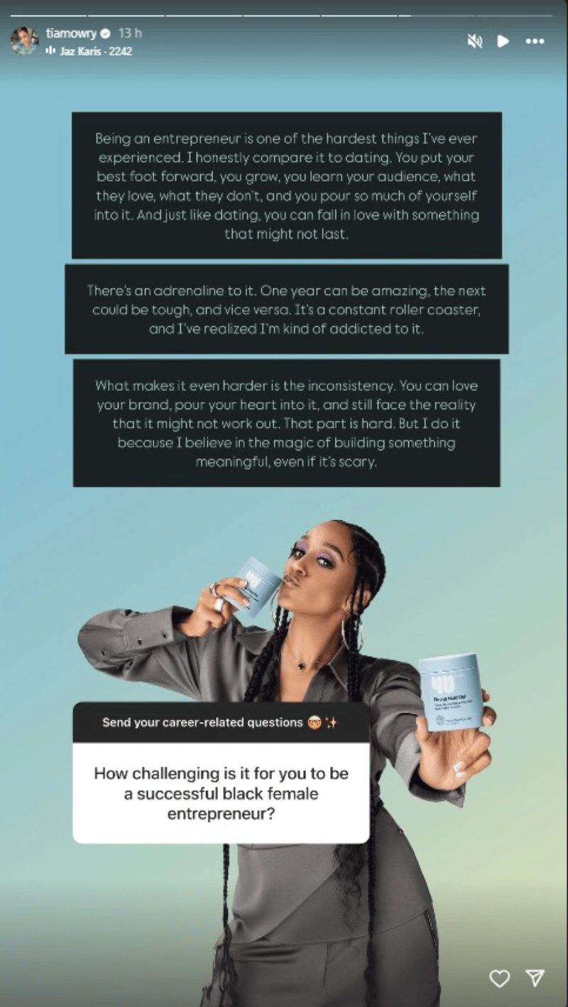 Tia Mowry on Entrepreneurship