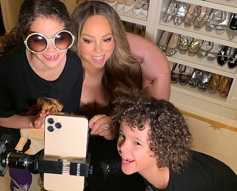 Mariah Carey and her twins