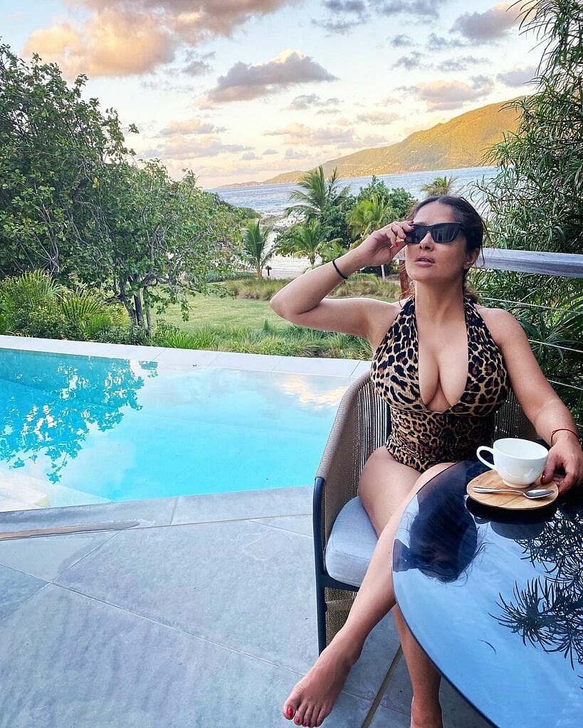 Salma Hayek sets Instagram on fire