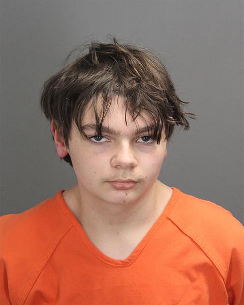 Suspected Michigan high school shooter Ethan Crumbleys booking photo