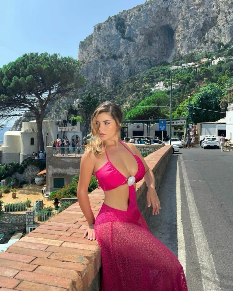 Demi Rose posing for the camera.