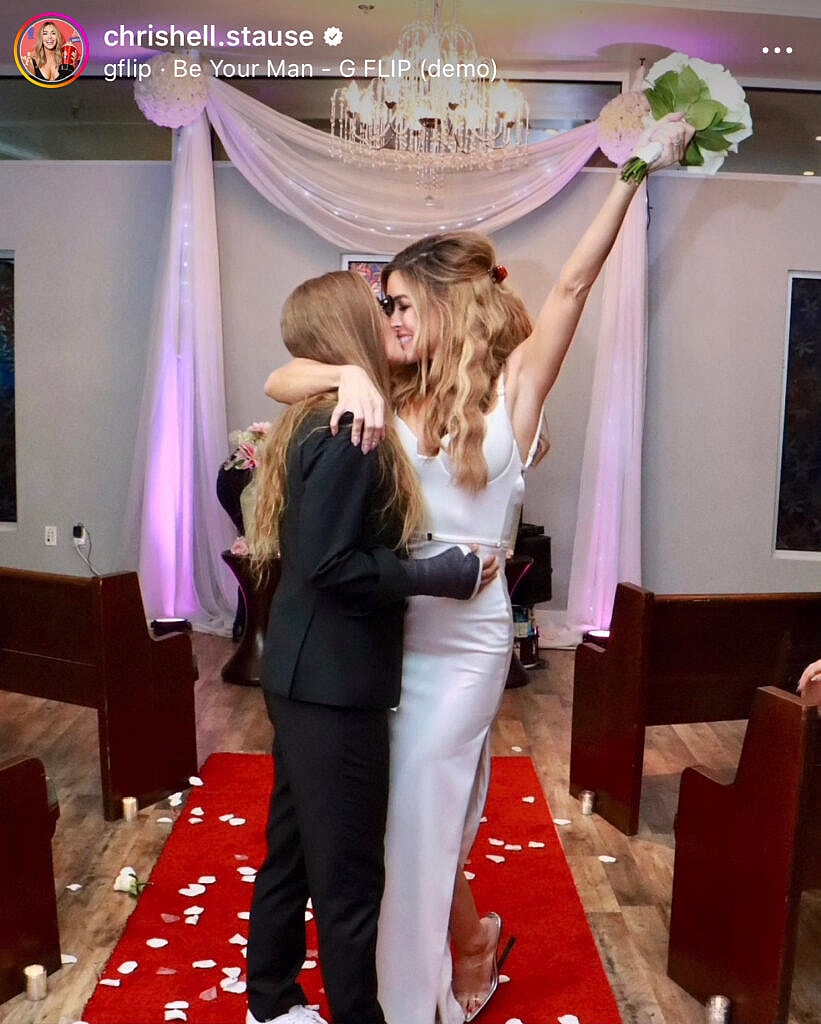 Chrishell and G Flip's wedding photo