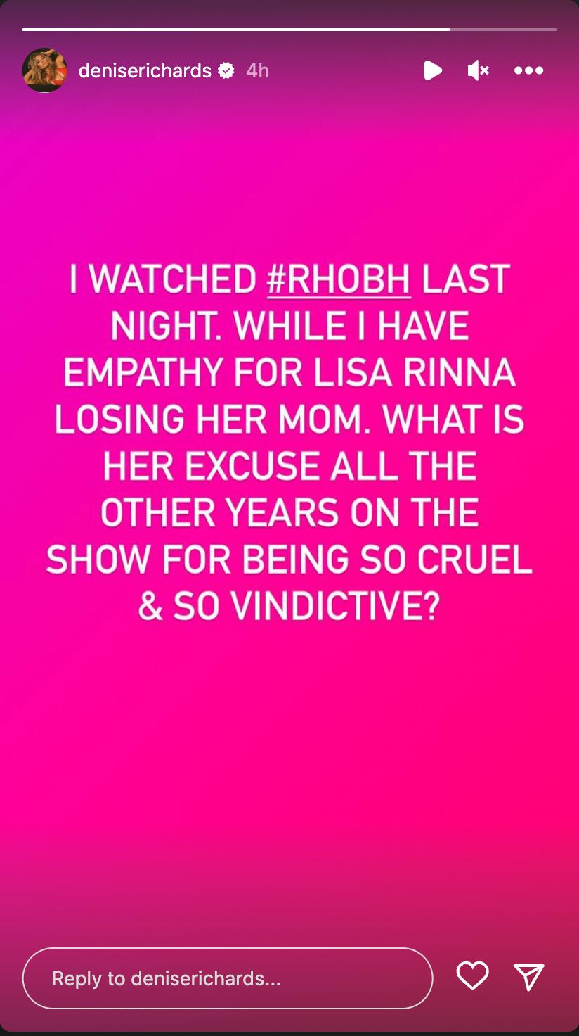 Denise Richards Wants To Know The Real Reason Lisa Rinna Is So Damn Mean