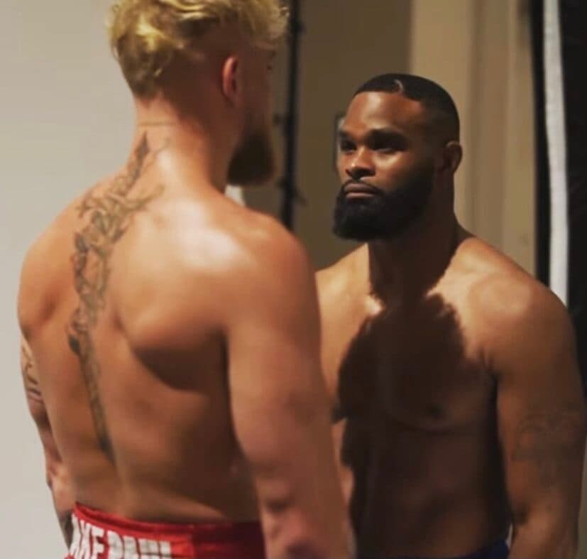 Tyron Woodley and Jake Paul