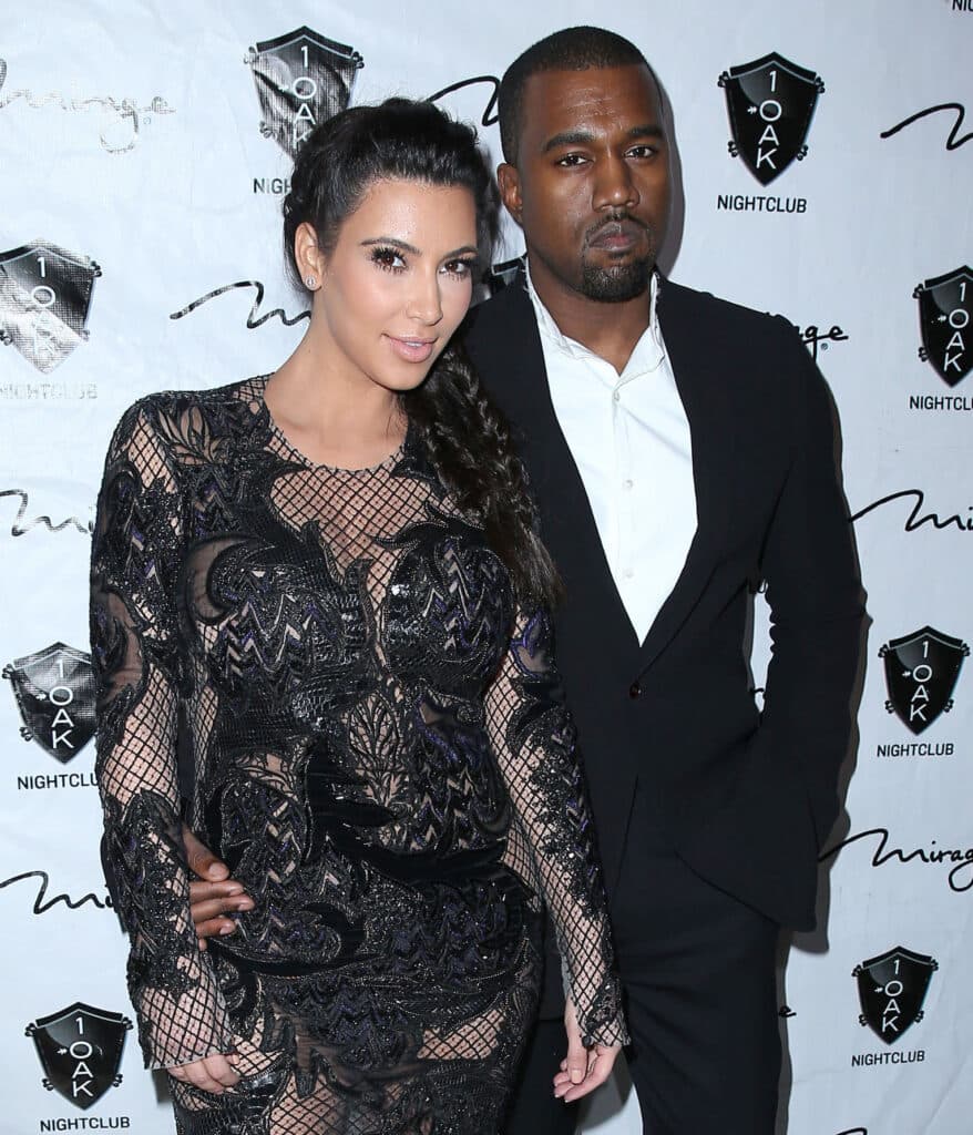 Kim Kardashian and Kanye West out at 1 Oak Nightclub