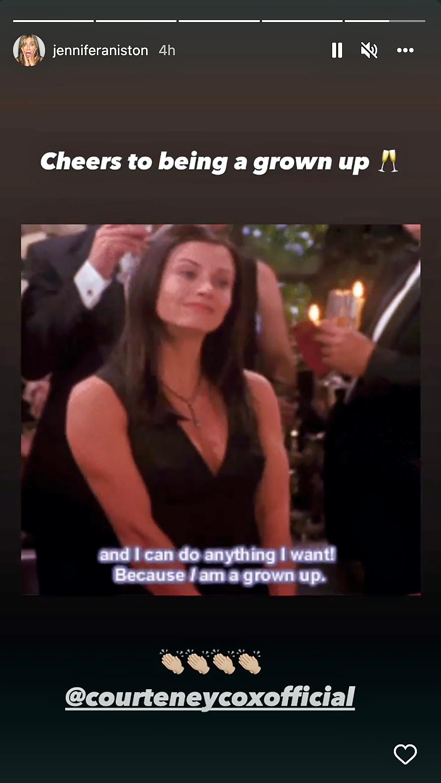 Jennifer Aniston wishes Courteney Cox a happy birthday on June 15, 2022