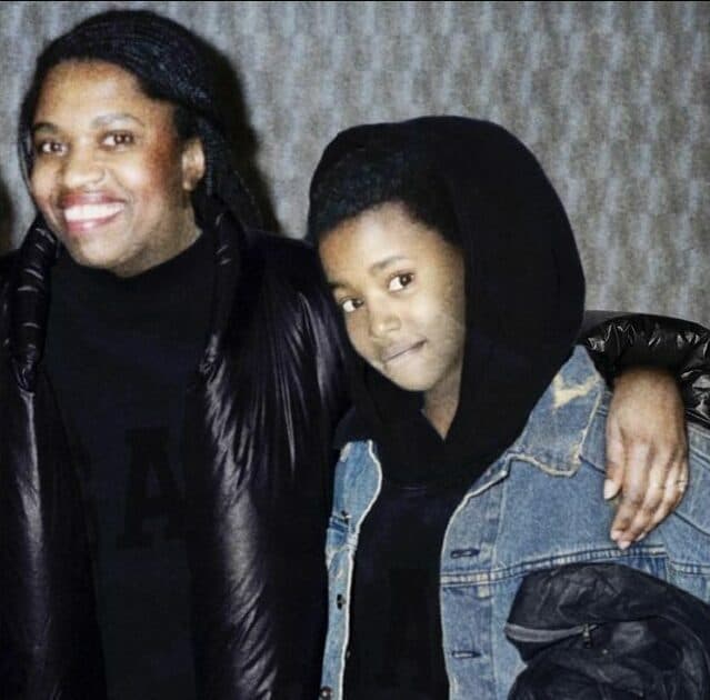 Kanye West with late Mother Donda West