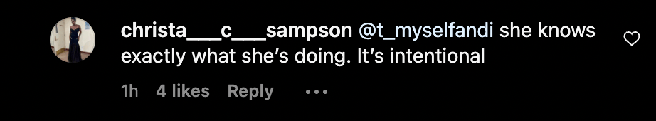 comments on Kim Kardashian's post