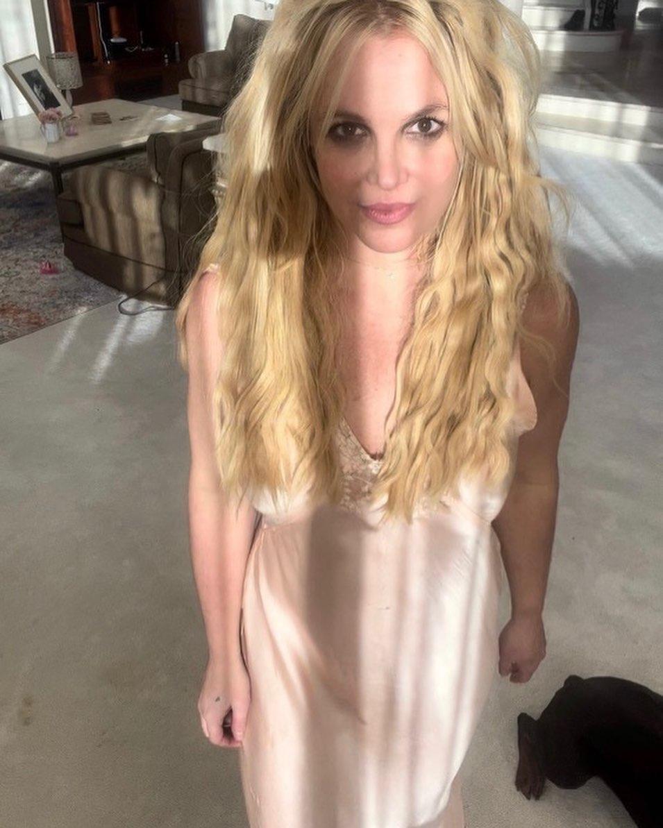 Britney Spears in a nightgown