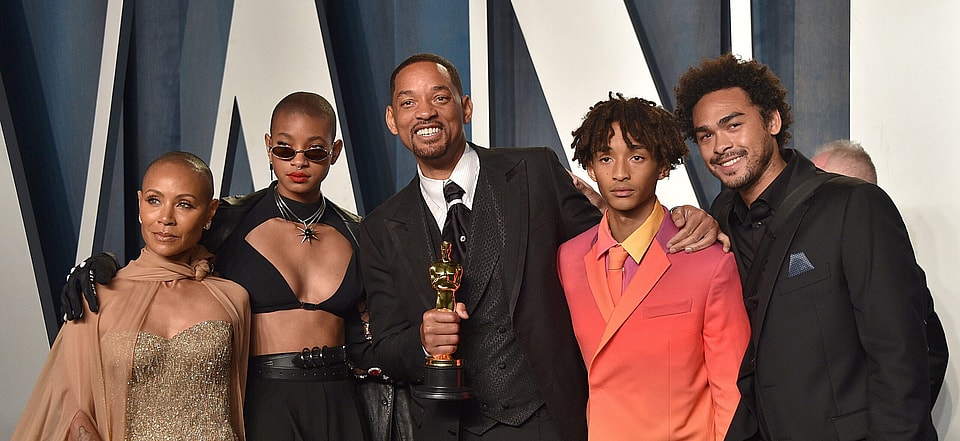 The Smith family at the Oscars after-party