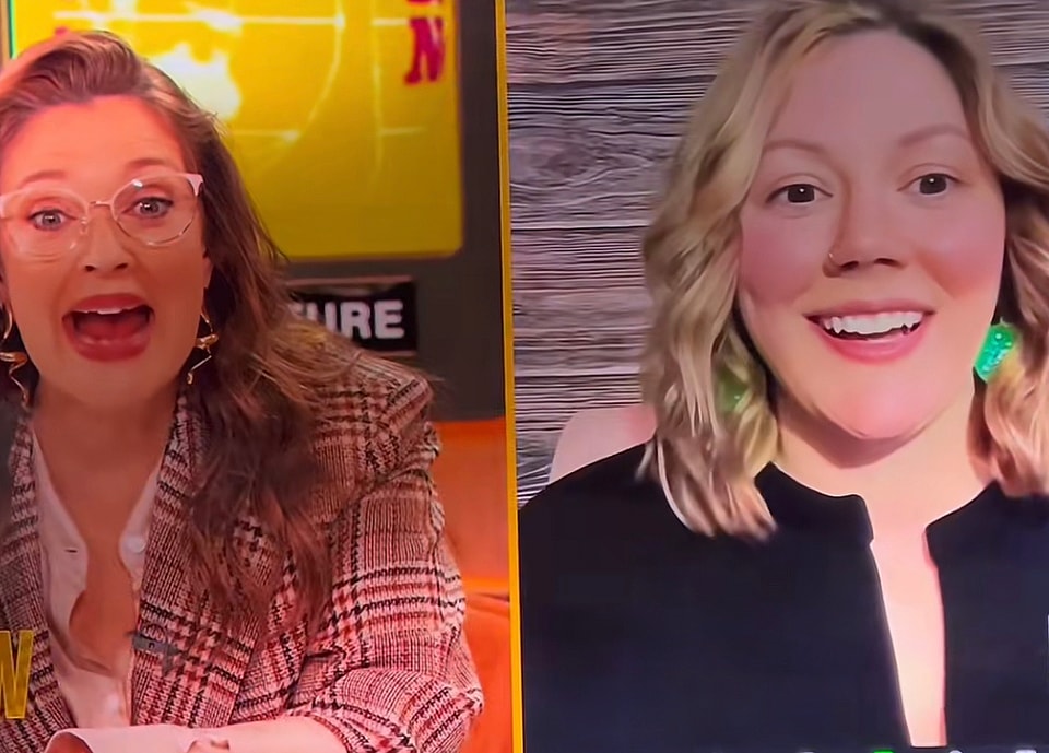 Emily Feret and Drew Barrymore