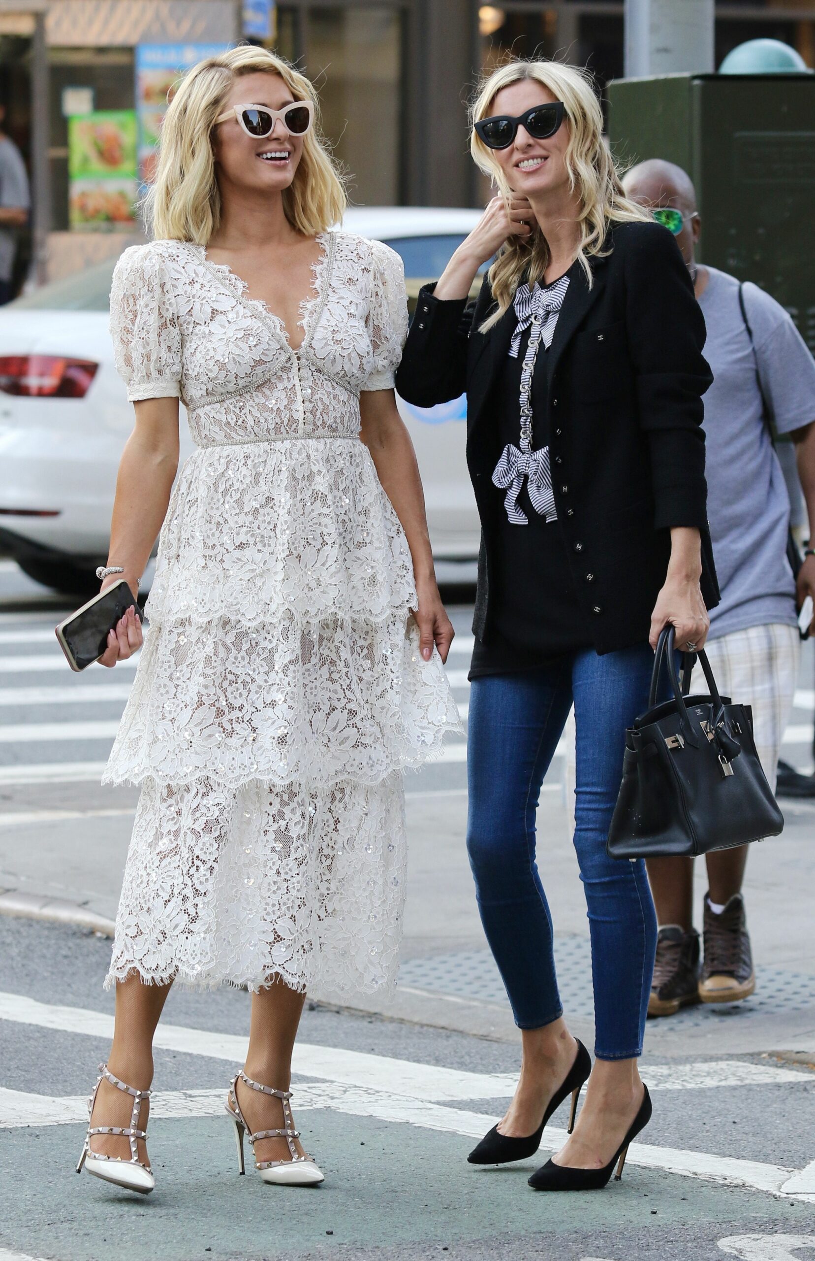 Paris and Nicky Hilton in NYC