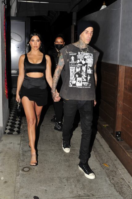 Kourtney Kardashian and Travis Barker dine at Craig's