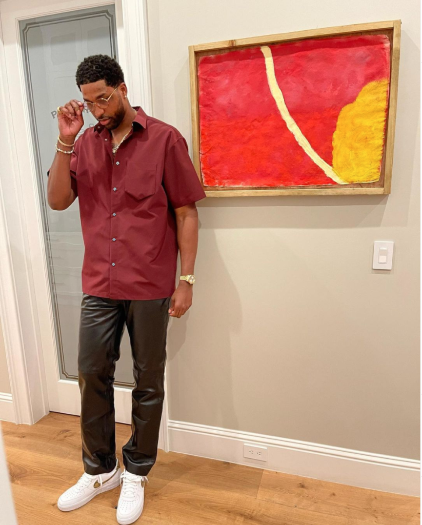 Tristan Thompson on the night of the party