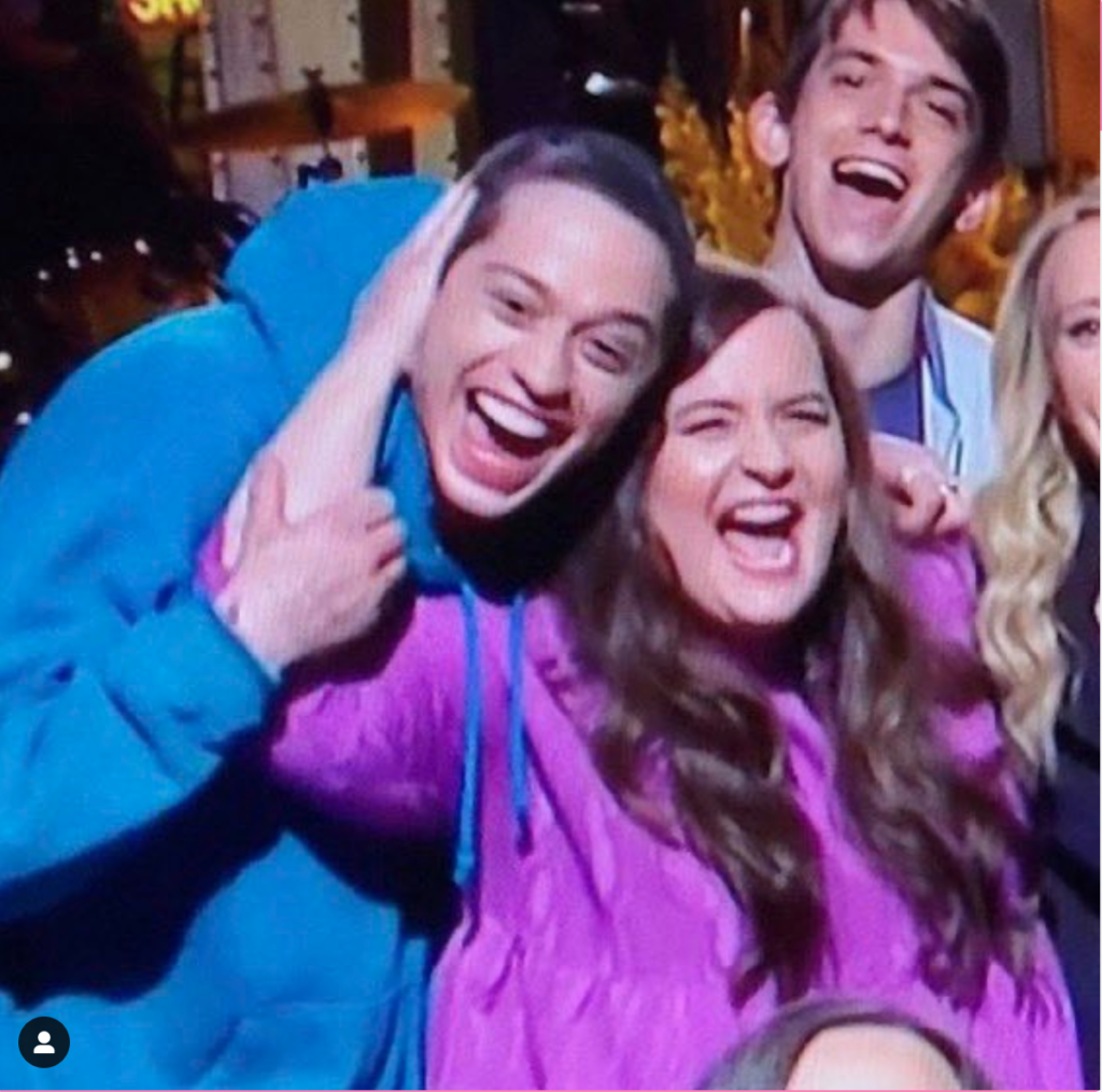 Pete Davidson & Aidy Bryant hugging