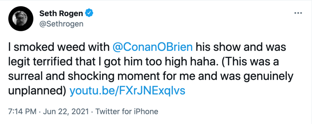 Seth Rogen's Tweet