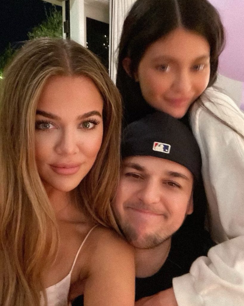Khloe, Kylie, and Rob Kardashian