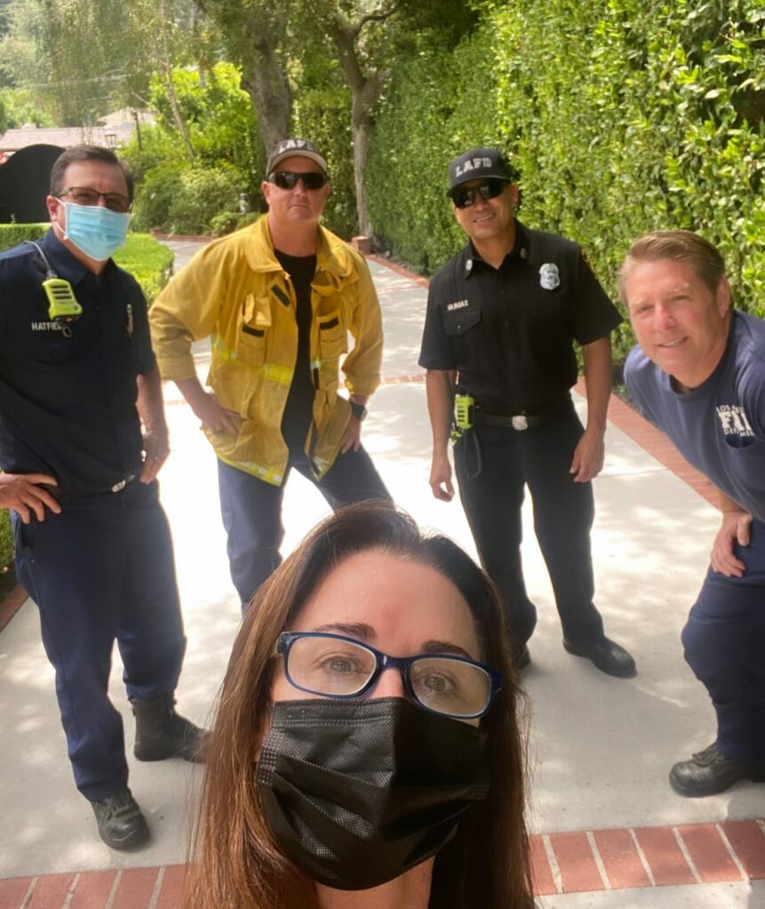 kyle richards with LAFD