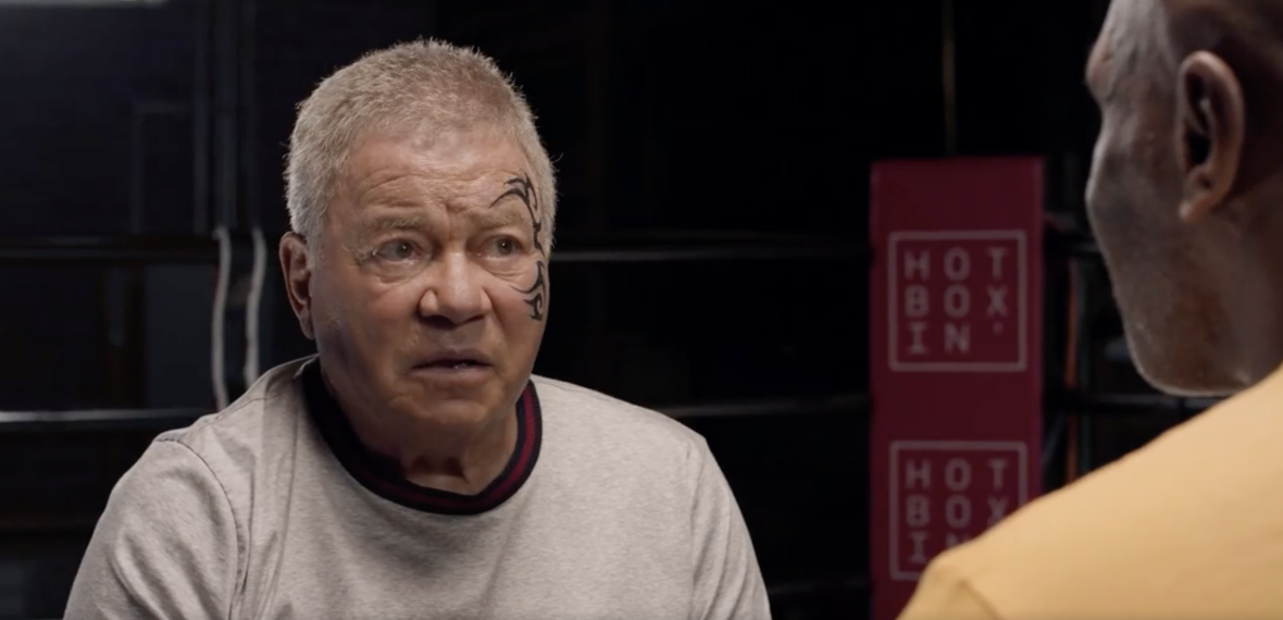 William Shatner with Mike Tyson face tattoo