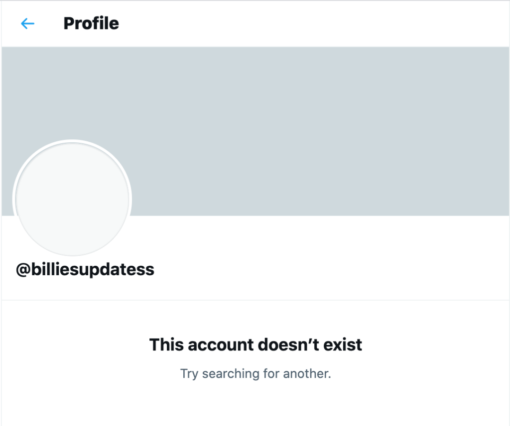 Inactive Twitter Account