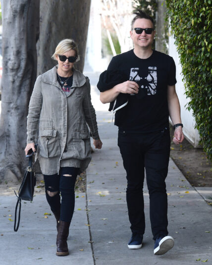 Mark Hoppus and His Wife Skye Have Lunch at Au Fudge in Los Angeles
