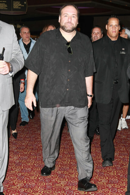 James Gandolfini arrives at the Sopranos final Episode watch party at Hard Rock Live at the Seminole Hard Rock Hotel amp Casino Hollywood on June 10th 2007