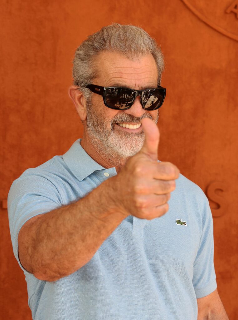Mel Gibson at the Village of Roland Garros