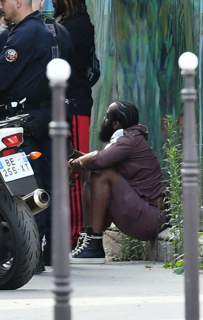 NBA Basket player James Harden during a Police control in Paris