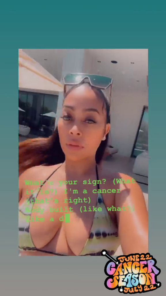 La La Anthony celebrating Cancer season.