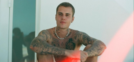 Justin Bieber sitting down