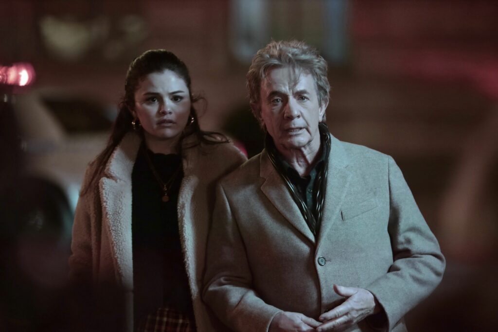 Selena Gomez Martin Short and Steve Martin Filming quot Only Murders In The Building quot in NY